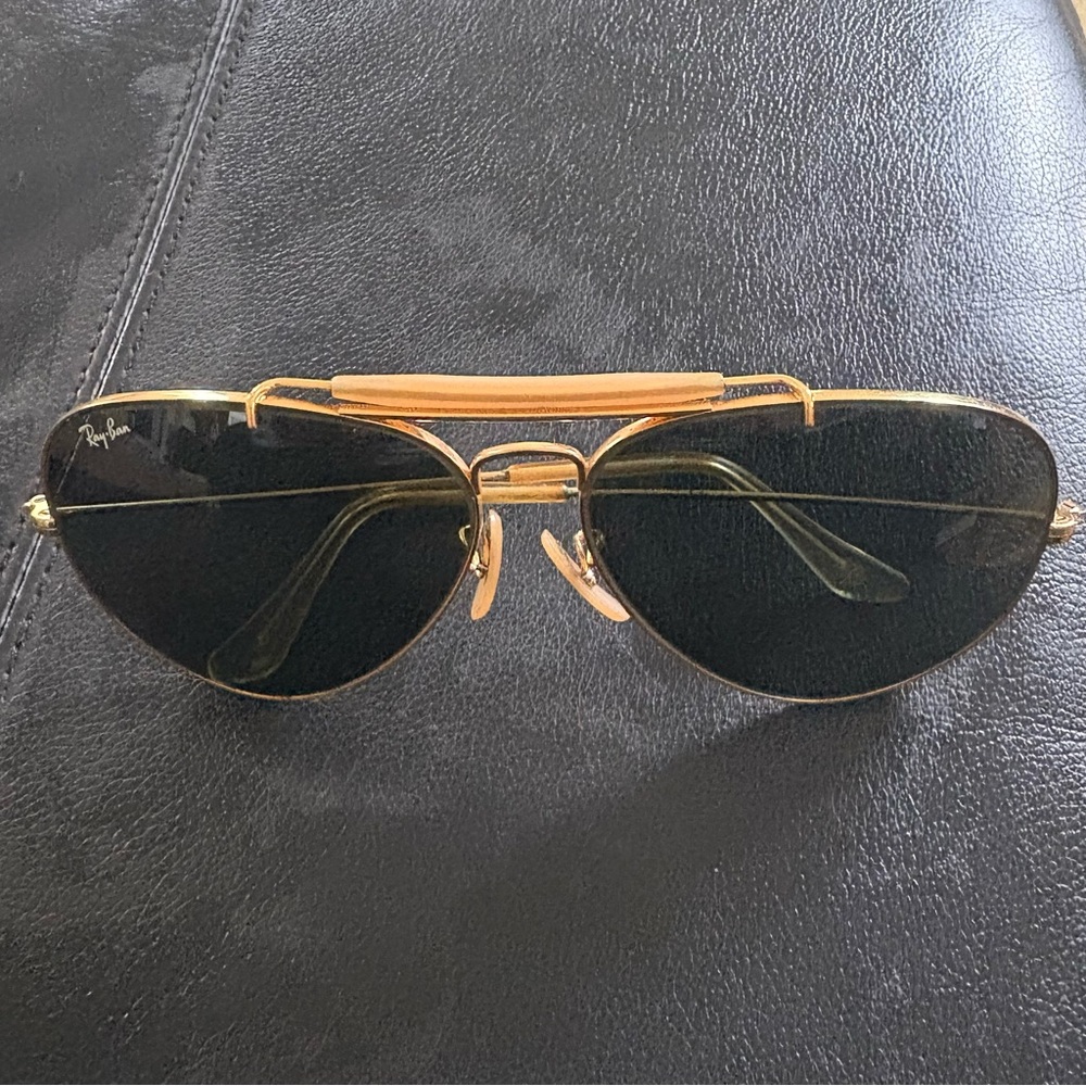 Ray-Ban Brown Leather Sunglasses Case